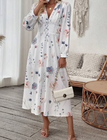 Rochie medie SHEIN, alb