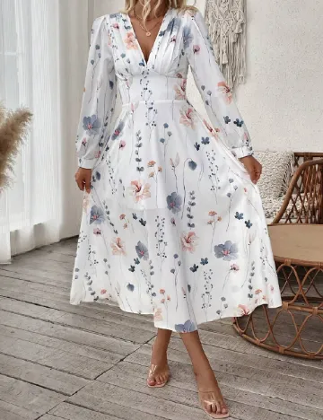 Rochie medie SHEIN, alb