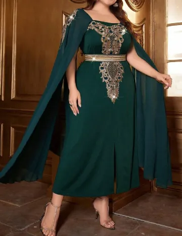 Rochie lunga SHEIN CURVE, verde
