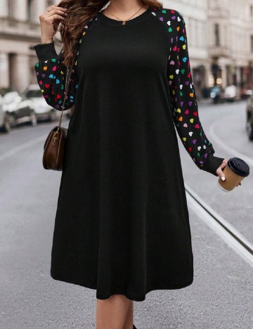 Rochie medie SHEIN CURVE, negru