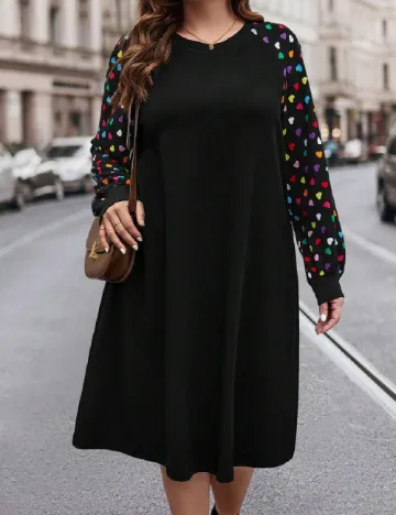 Rochie medie SHEIN CURVE, negru