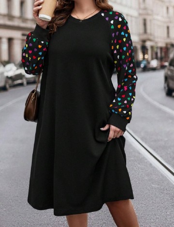 Rochie medie SHEIN CURVE, negru