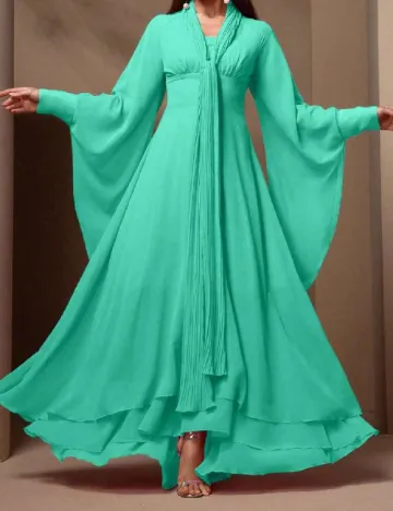 Rochie lunga Toleen, turcoaz