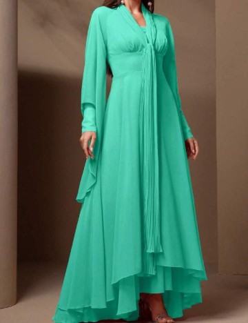 Rochie lunga Toleen, turcoaz