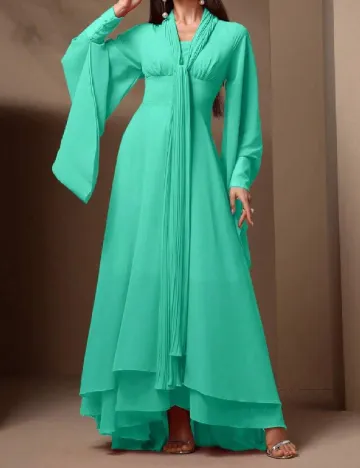 Rochie lunga Toleen, turcoaz
