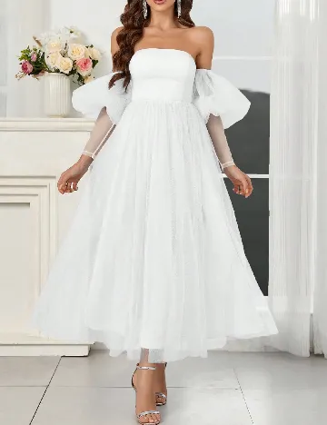 Rochie lunga SHEIN, alb Alb