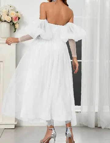 Rochie lunga SHEIN, alb Alb