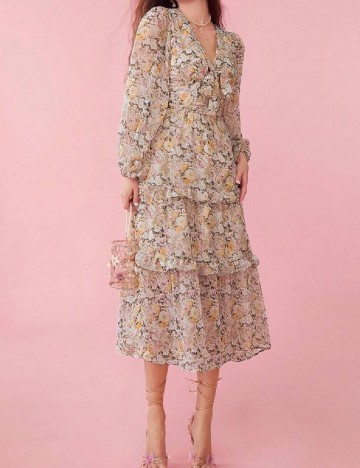 Rochie medie SHEIN, floral print