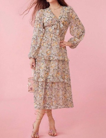Rochie medie SHEIN, floral print
