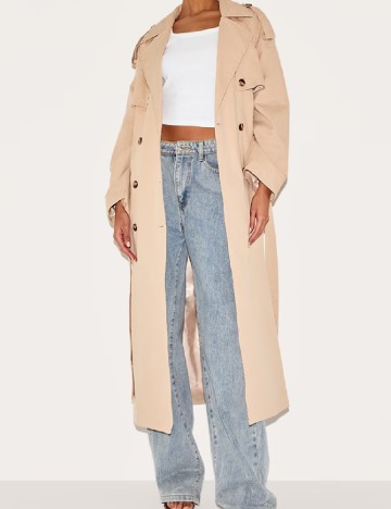Trench PRETTYLITTLETHING, crem