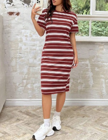 Rochie medie SHEIN, grena