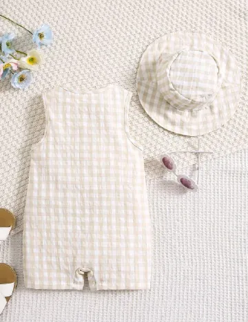 Salopeta Shein Kids, crem