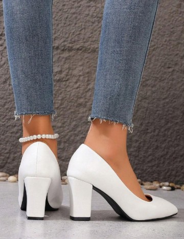Pantofi SHEIN, alb