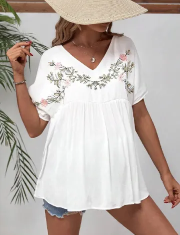 Bluza SHEIN Maternity, alb Alb