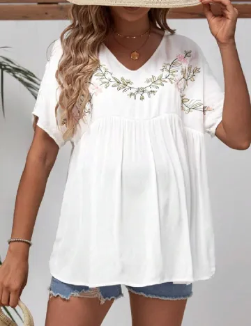 Bluza SHEIN Maternity, alb Alb