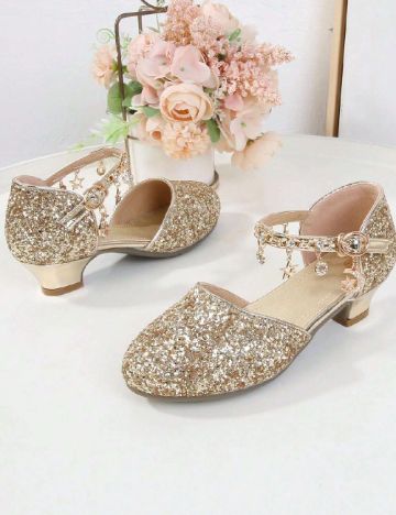 Pantofi Shein Kids, auriu