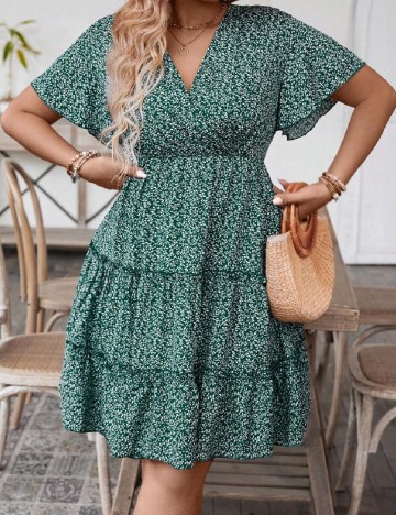 Rochie scurta SHEIN CURVE, verde