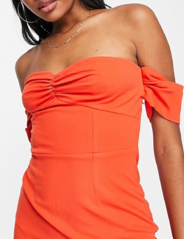Rochie medie Little Mistress, portocaliu