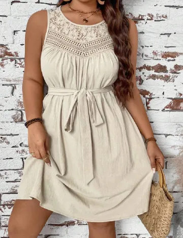 Rochie scurta SHEIN CURVE, bej