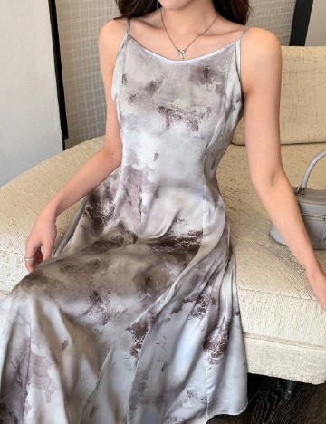 Rochie medie Dazy, crem