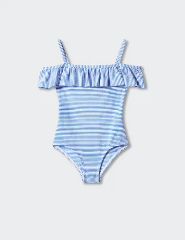 Costum de baie Mango Kids, albastru Albastru