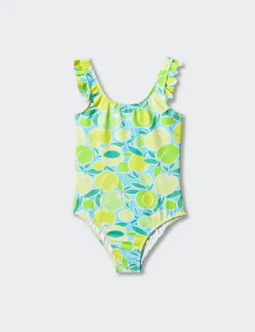 Costum de baie Mango Kids, verde Verde