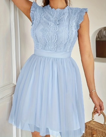 Rochie scurta Simplee, albastru