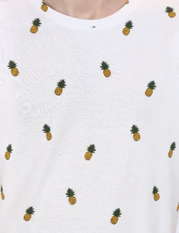 Tricou Reserved, alb Alb
