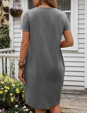 Rochie scurta Emery Rose, gri Gri