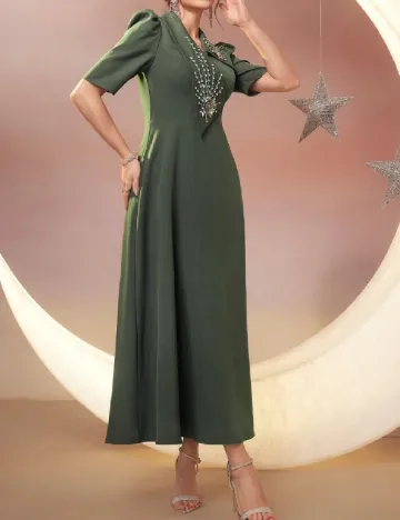 Rochie lunga SHEIN, verde Verde