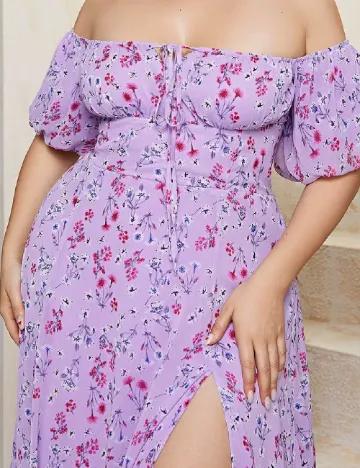 Rochie lunga Double Crazy Plus Size, mov