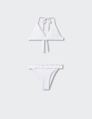 Costum de baie Mango Teen, alb