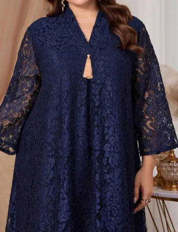 Rochie lunga SHEIN CURVE, bleumarin Albastru