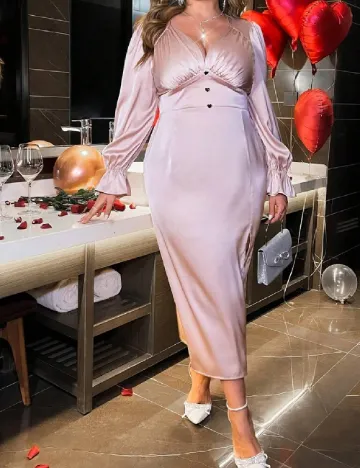 Rochie medie SHEIN CURVE, roz Roz