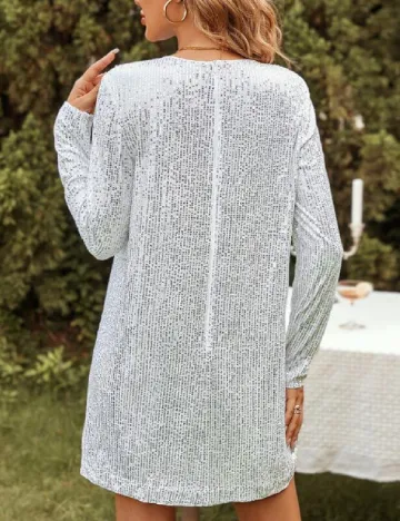 Rochie scurta SHEIN, argintiu Gri