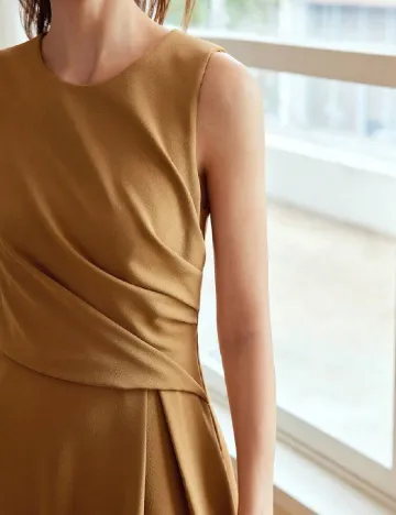 Rochie medie MOTF, maro Maro