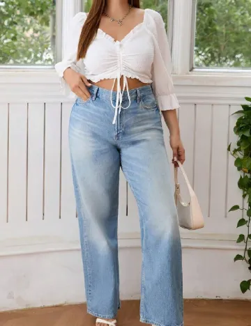 Top SHEIN CURVE, alb Alb