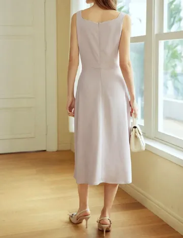 Rochie medie MOTF, roz pal Roz