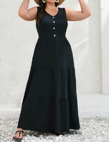 Rochie lunga SHEIN CURVE, negru