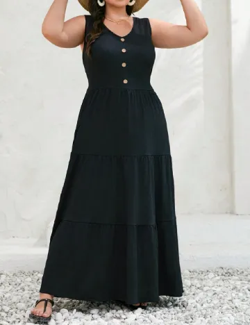 Rochie lunga SHEIN CURVE, negru Negru