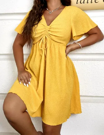 Rochie scurta SHEIN CURVE, galben Galben
