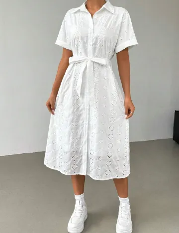 Rochie medie SHEIN, alb