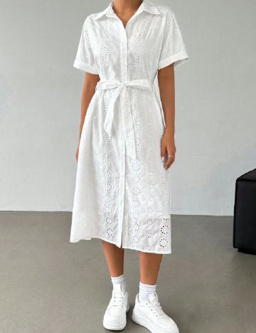 Rochie medie SHEIN, alb
