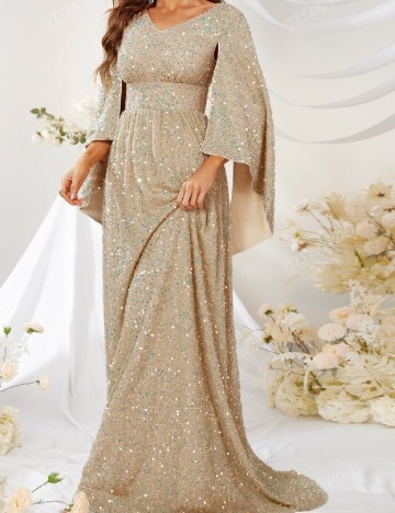 Rochie lunga Giffniseti, bej