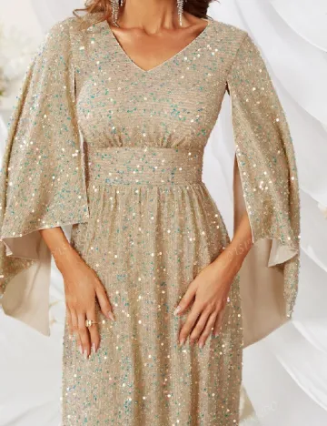 Rochie lunga Giffniseti, bej Crem