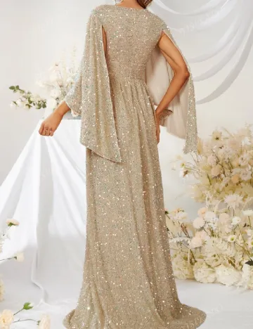 Rochie lunga Giffniseti, bej Crem