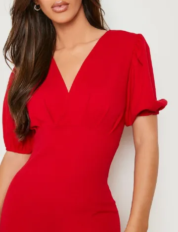 Rochie lunga Boohoo, rosu Rosu