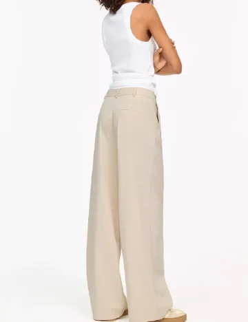 Pantaloni Pull&Bear, crem Crem