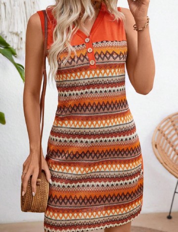 Rochie scurta SHEIN, portocaliu