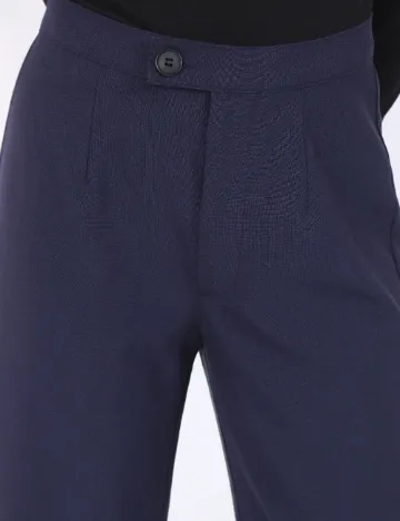 Pantaloni Pull&Bear, bleumarin Albastru